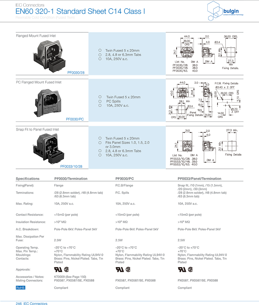 PF0033系列扣合面板安裝雙保險絲 技術(shù)參數(shù) PF0033系列扣合面板安裝雙保險絲 技術(shù)參數(shù)