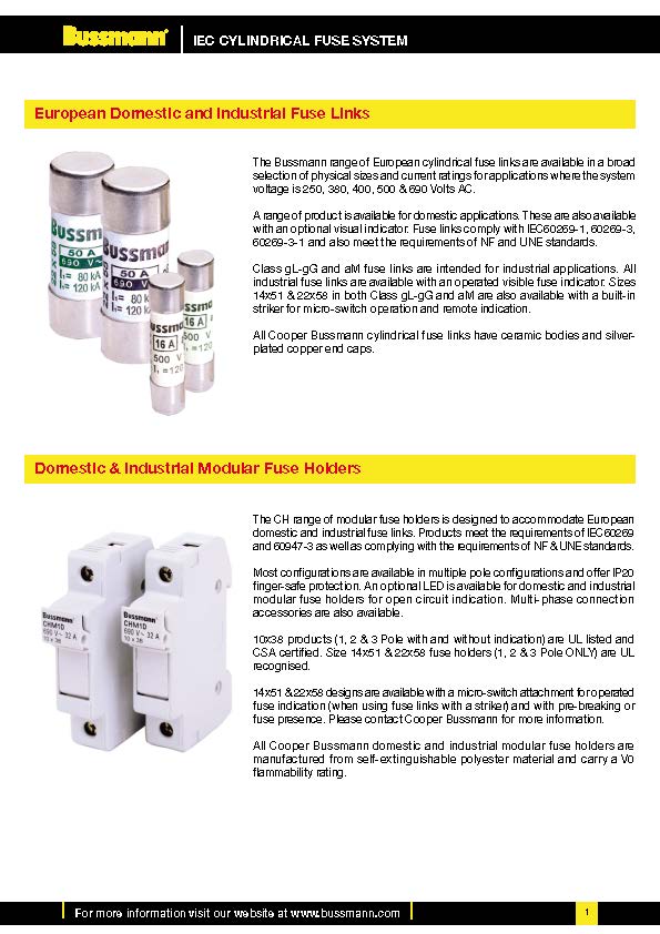 C10系列電路保護熔斷器